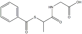 N-[2-(Benzoylthio)propionyl]glycine Struktur
