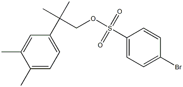4-Bromobenzenesulfonic acid 2-methyl-2-(3,4-dimethylphenyl)propyl ester Struktur