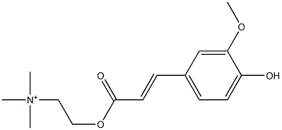 2-[[3-(4-Hydroxy-3-methoxyphenyl)propenoyl]oxy]-N,N,N-trimethylethanaminium Structure