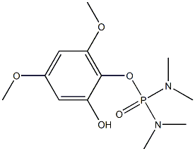 Di(dimethylamino)phosphinic acid (2-hydroxy-4,6-dimethoxyphenyl) ester Structure