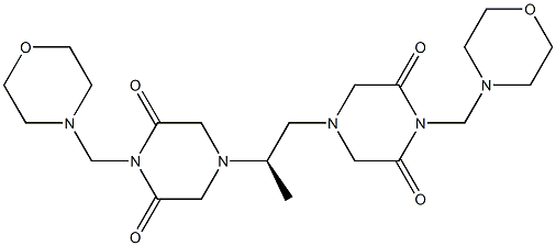 (R)-1,2-Bis(4-morpholinomethyl-3,5-dioxopiperazin-1-yl)propane Structure