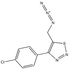 4-(4-クロロフェニル)-5-アジドメチル-1,2,3-チアジアゾール 化学構造式