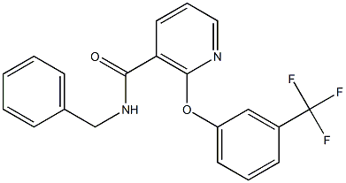 N-Benzyl-2-(3-trifluoromethylphenoxy)nicotinamide Struktur