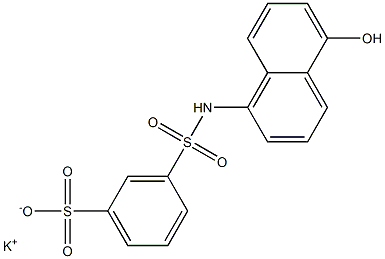 3-[N-(5-Hydroxy-1-naphtyl)sulfamoyl]benzenesulfonic acid potassium salt 结构式