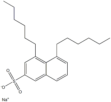 4,5-Dihexyl-2-naphthalenesulfonic acid sodium salt 结构式