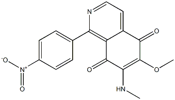 6-Methoxy-7-methylamino-1-(4-nitrophenyl)isoquinoline-5,8-dione,,结构式