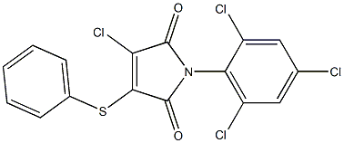 1-(2,4,6-Trichlorophenyl)-3-phenylthio-4-chloro-1H-pyrrole-2,5-dione 结构式