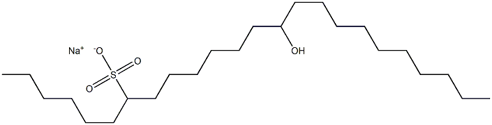 14-Hydroxytetracosane-7-sulfonic acid sodium salt Struktur