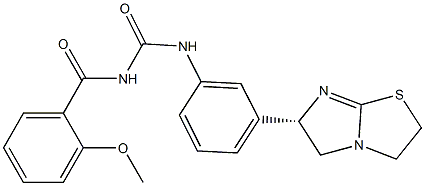 1-(2-Methoxybenzoyl)-3-[3-[[(6S)-2,3,5,6-tetrahydroimidazo[2,1-b]thiazol]-6-yl]phenyl]urea,,结构式