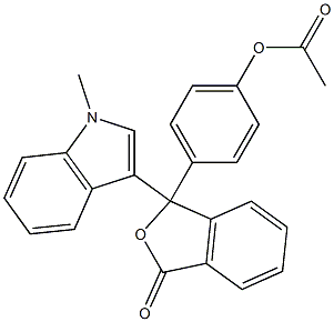 Acetic acid 4-[[1-oxo-3-(1-methyl-1H-indol-3-yl)-1,3-dihydroisobenzofuran]-3-yl]phenyl ester|