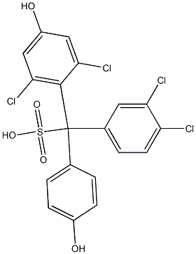 (3,4-Dichlorophenyl)(2,6-dichloro-4-hydroxyphenyl)(4-hydroxyphenyl)methanesulfonic acid