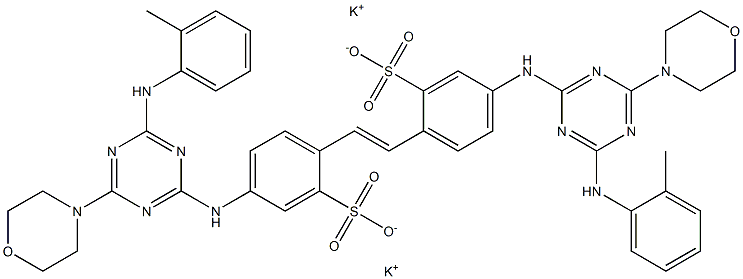 4,4'-Bis[4-morpholino-6-(o-toluidino)-1,3,5-triazin-2-ylamino]-2,2'-stilbenedisulfonic acid dipotassium salt Structure