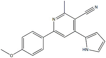 2-Methyl-4-(1H-pyrrol-2-yl)-6-(4-methoxyphenyl)pyridine-3-carbonitrile Struktur