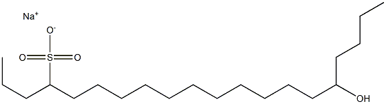 16-Hydroxyicosane-4-sulfonic acid sodium salt Struktur