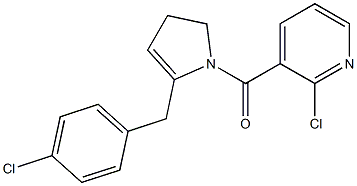 2-Chloro-3-[(4,5-dihydro-2-(4-chlorobenzyl)-1H-pyrrol)-1-ylcarbonyl]pyridine Structure