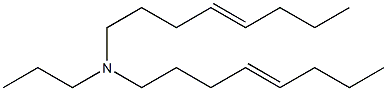 N-プロピル-N,N-ジ(4-オクテニル)アミン 化学構造式