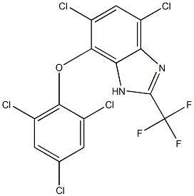 4,6-Dichloro-7-(2,4,6-trichlorophenoxy)-2-trifluoromethyl-1H-benzimidazole Struktur