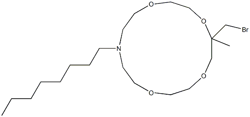 13-Octyl-5-(bromomethyl)-5-methyl-1,4,7,10-tetraoxa-13-azacyclopentadecane Structure