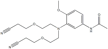 3'-[N,N-Di[2-(2-cyanoethoxy)ethyl]amino]-4'-methoxyacetanilide Struktur