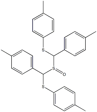 4-Methylphenyl(4-methylphenylthiomethyl) sulfoxide Struktur