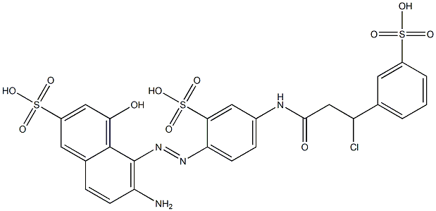 6-Amino-5-[4-(3-sulfophenyl-3-chloro-1-oxopropylamino)-2-sulfophenylazo]-4-hydroxy-2-naphthalenesulfonic acid