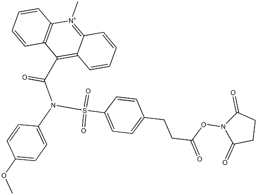 10-Methyl-9-[[N-[[4-[3-[(2,5-dioxopyrrolidin-1-yl)oxy]-3-oxopropyl]phenyl]sulfonyl]-N-(4-methoxyphenyl)amino]carbonyl]acridinium