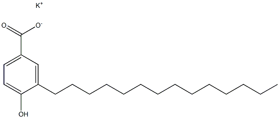 3-Tetradecyl-4-hydroxybenzoic acid potassium salt Structure