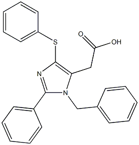 2-Phenyl-1-benzyl-4-phenylthio-1H-imidazole-5-acetic acid Structure