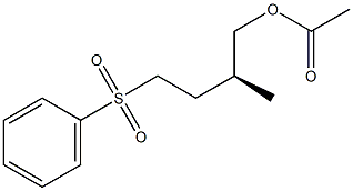 (-)-Acetic acid [(S)-2-methyl-4-phenylsulfonylbutyl] ester 结构式
