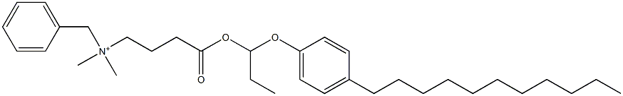 N,N-Dimethyl-N-benzyl-N-[3-[[1-(4-undecylphenyloxy)propyl]oxycarbonyl]propyl]aminium Struktur