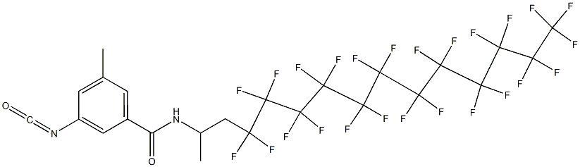 3-Isocyanato-5-methyl-N-[2-(pentacosafluorododecyl)-1-methylethyl]benzamide 结构式