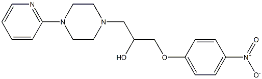 2-[4-Nitrophenoxy]-1-[[4-(2-pyridinyl)-1-piperazinyl]methyl]ethanol,,结构式