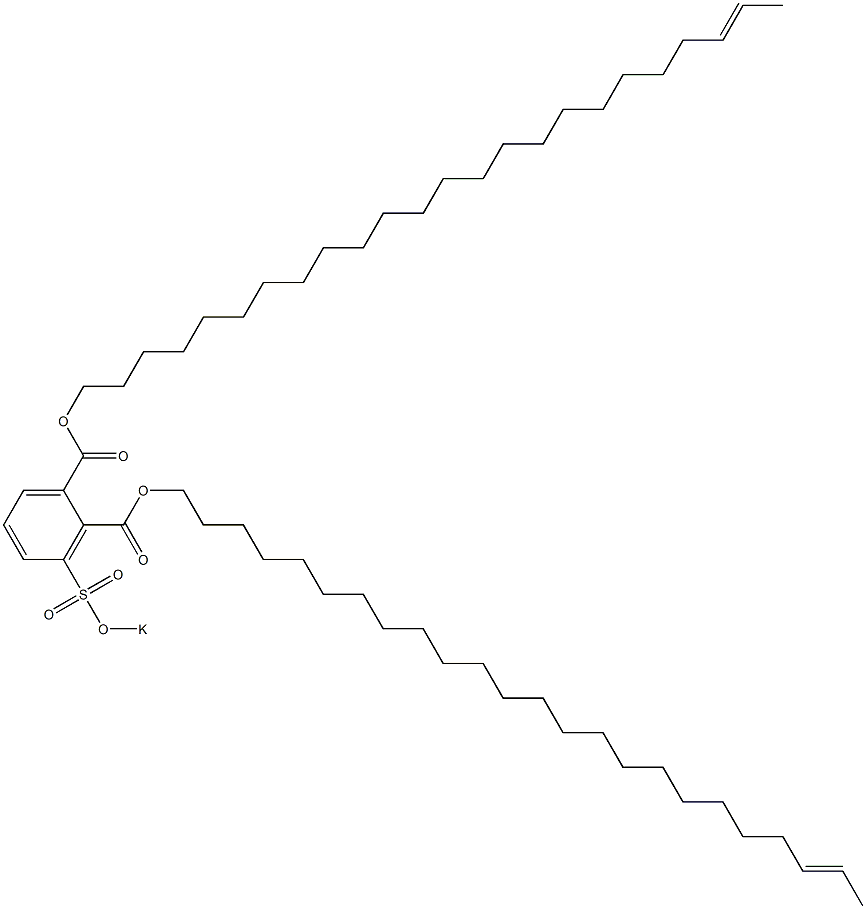 3-(ポタシオスルホ)フタル酸ジ(22-テトラコセニル) 化学構造式