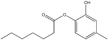 Heptanoic acid 2-hydroxy-4-methylphenyl ester Structure