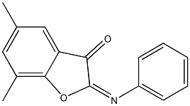 2-Phenylimino-5-methyl-7-methylbenzofuran-3(2H)-one Struktur