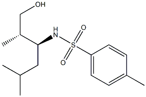 N-[(S)-1-[(S)-2-ヒドロキシ-1-メチルエチル]-3-メチルブチル]-4-メチルベンゼンスルホンアミド 化学構造式