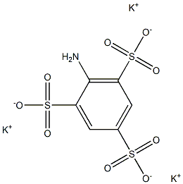 2-Amino-1,3,5-benzenetrisulfonic acid tripotassium salt Struktur