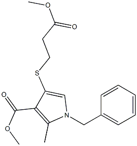 2-Methyl-4-[[2-(methoxycarbonyl)ethyl]thio]-1-benzyl-1H-pyrrole-3-carboxylic acid methyl ester