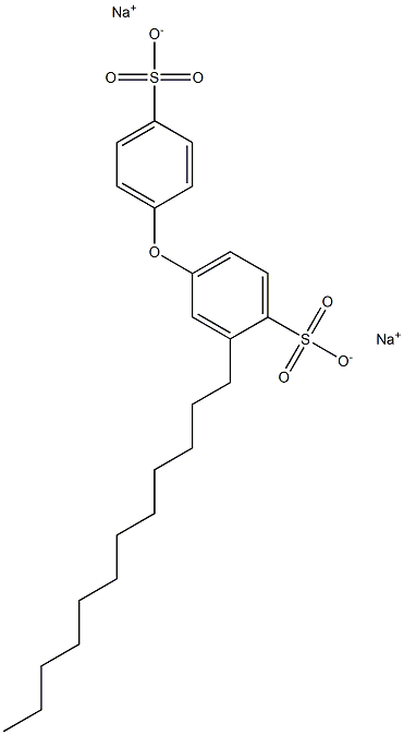 3-ドデシル[オキシビスベンゼン]-4,4'-ジスルホン酸ジナトリウム 化学構造式