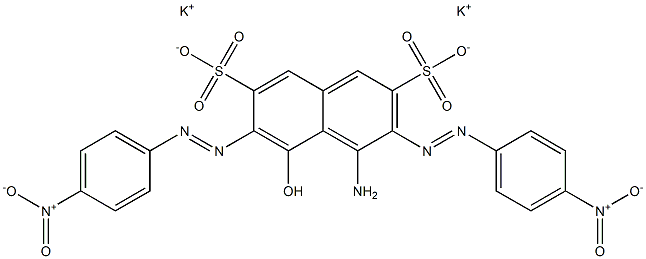 4-Amino-5-hydroxy-3,6-bis(p-nitrophenylazo)-2,7-naphthalenedisulfonic acid dipotassium salt,,结构式