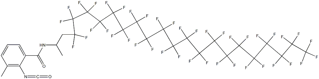 2-Isocyanato-3-methyl-N-[2-(hentetracontafluoroicosyl)-1-methylethyl]benzamide,,结构式