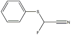 フルオロ(フェニルチオ)アセトニトリル 化学構造式