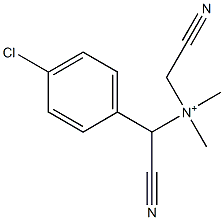 [(4-Chlorophenyl)cyanomethyl](cyanomethyl)dimethylaminium Struktur