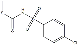 N-(4-Chlorophenylsulfonyl)dithiocarbamic acid methyl ester Struktur
