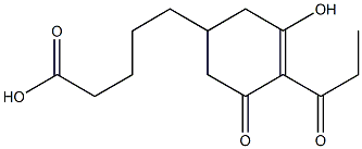 5-(3-Hydroxy-5-oxo-4-propionyl-3-cyclohexen-1-yl)pentanoic acid|