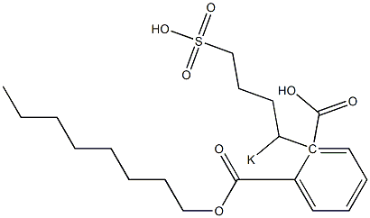 Phthalic acid 1-octyl 2-(1-potassiosulfobutyl) ester,,结构式