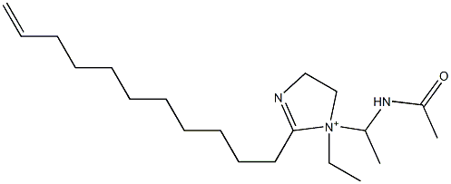 1-[1-(Acetylamino)ethyl]-1-ethyl-2-(10-undecenyl)-2-imidazoline-1-ium Structure