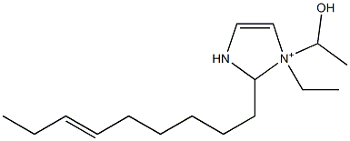 1-エチル-1-(1-ヒドロキシエチル)-2-(6-ノネニル)-4-イミダゾリン-1-イウム 化学構造式
