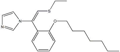 1-[(E)-2-エチルチオ-1-[2-(ヘプチルオキシ)フェニル]エテニル]-1H-イミダゾール 化学構造式