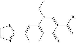 1,4-Dihydro-1-ethyl-4-oxo-7-(thiazol-2-yl)quinoline-3-carboxylic acid Struktur